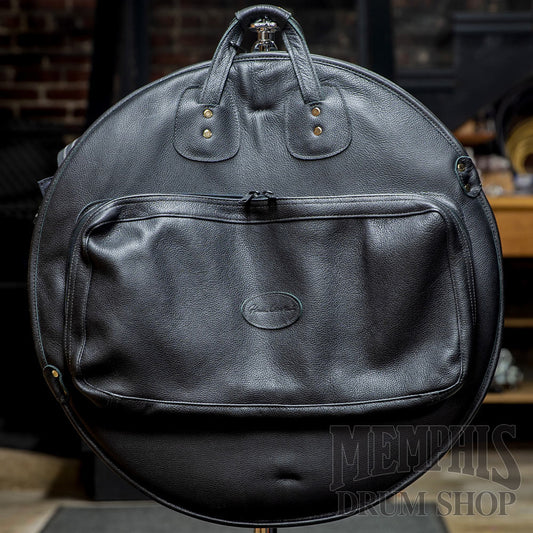 Glenn Cronkhite 24” Leather Cymbal Bag - Pebbled Black