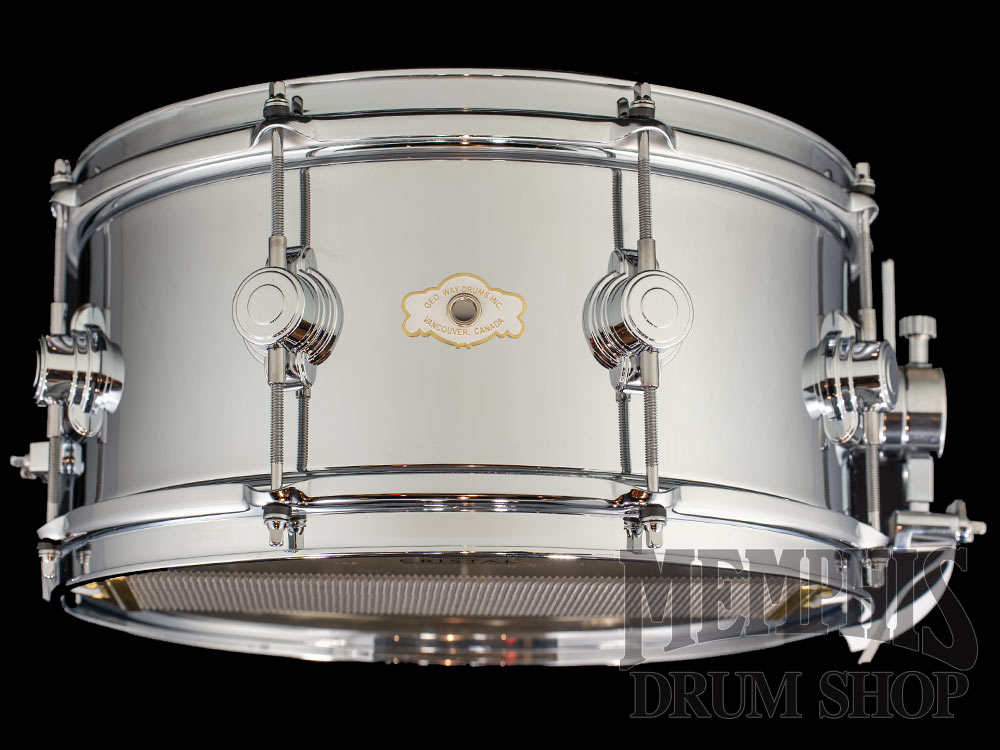 George H. Way 14x7 Hollywood Chrome Over Brass Snare Drum