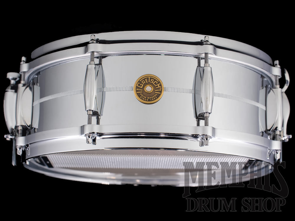 Gretsch 14x5 USA Custom Chrome Over Brass Snare Drum