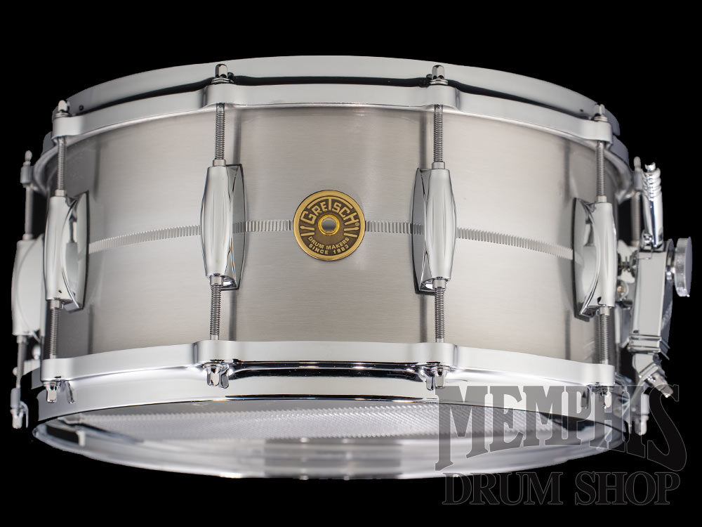 Gretsch 14x6.5 USA Custom Solid Aluminum Snare Drum with Micro-Sensitive Throw-Off