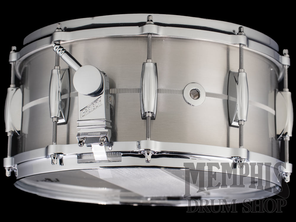 Gretsch 14x6.5 USA Custom Solid Aluminum Snare Drum with Micro-Sensitive Throw-Off