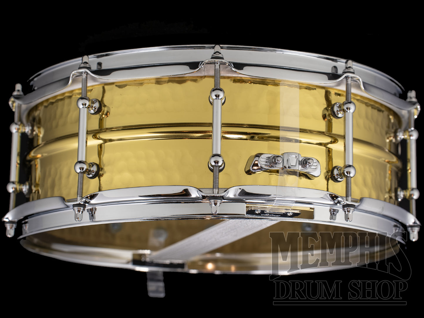 Ludwig 14x5 Hammered Brass Snare Drum with Tube Lugs