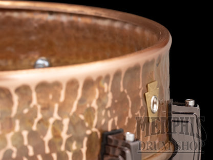 Ludwig 14x6.5 Raw Copperphonic Hammered Snare Drum with Black Nickel Hardware