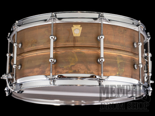 Ludwig 14x6.5 Raw Copperphonic Snare Drum with Tube Lugs