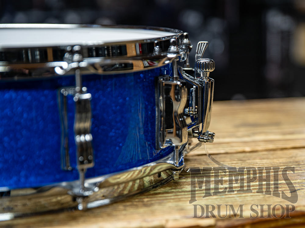 Used Ludwig 14x5 Classic Maple Snare Drum - Blue Sparkle