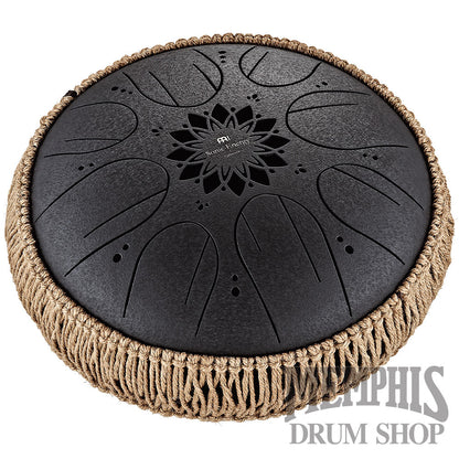 Meinl 10” Medium Octave Steel Tongue Drum B Minor 8 Notes 432Hz - Black