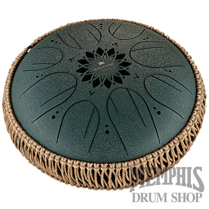 Meinl 10” Medium Octave Steel Tongue Drum F# Minor 8 Notes 432Hz - Dark Green