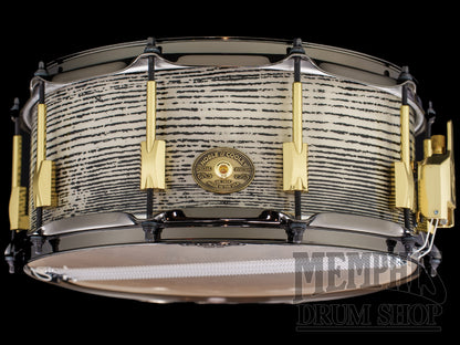 Noble & Cooley 14x6 Special Edition Solid Shell Classic Ash Snare Drum - Royal White Tiger