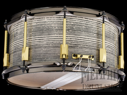 Noble & Cooley 14x7 Special Edition Solid Shell Classic Ash Snare Drum - Royal White Tiger