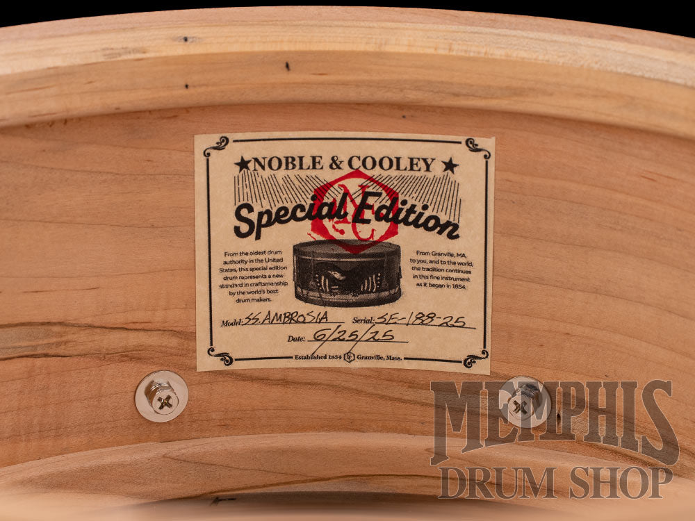 Noble & Cooley 14x6 Special Edition Solid Shell Classic Ambrosia Maple Snare Drum