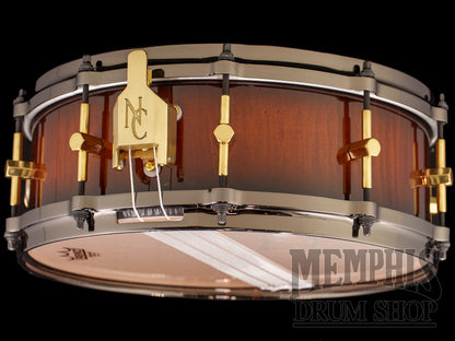 Noble & Cooley 14x5.5 Special Edition Curly Maple Snare Drum - Honey Maple Black Burst