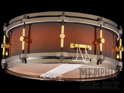 Noble & Cooley 14x5.5 Special Edition Curly Maple Snare Drum - Honey Maple Black Burst