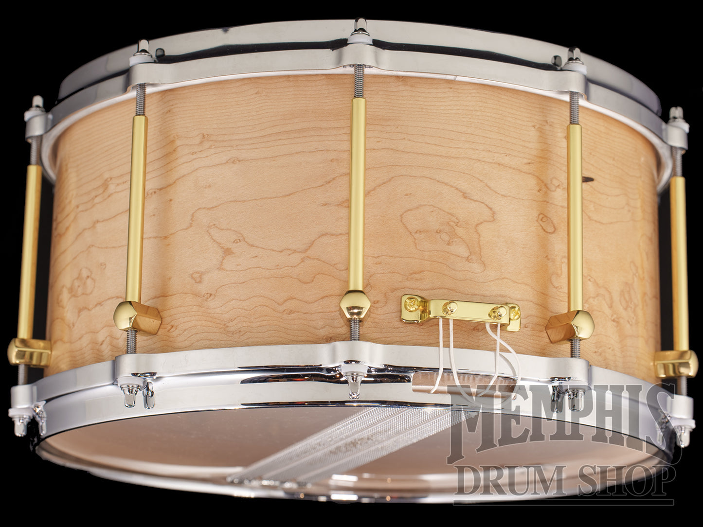 Noble & Cooley 14x7 Special Edition Solid Shell Classic Curly Maple Snare Drum with Die-cast Hoops