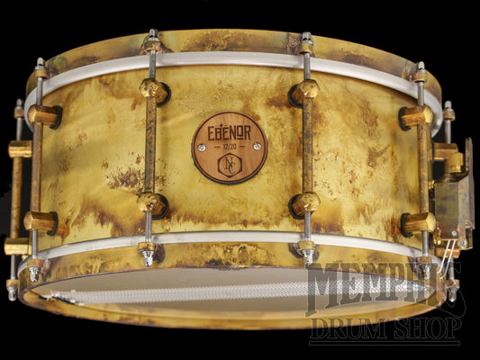 Noble & Cooley 14x6.5 Special Edition Ebenor Primitive Brass Snare Drum
