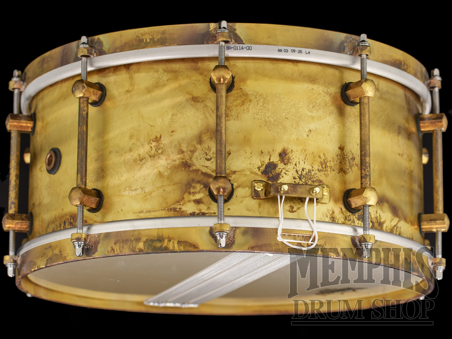 Noble & Cooley 14x6.5 Special Edition Ebenor Primitive Brass Snare Drum