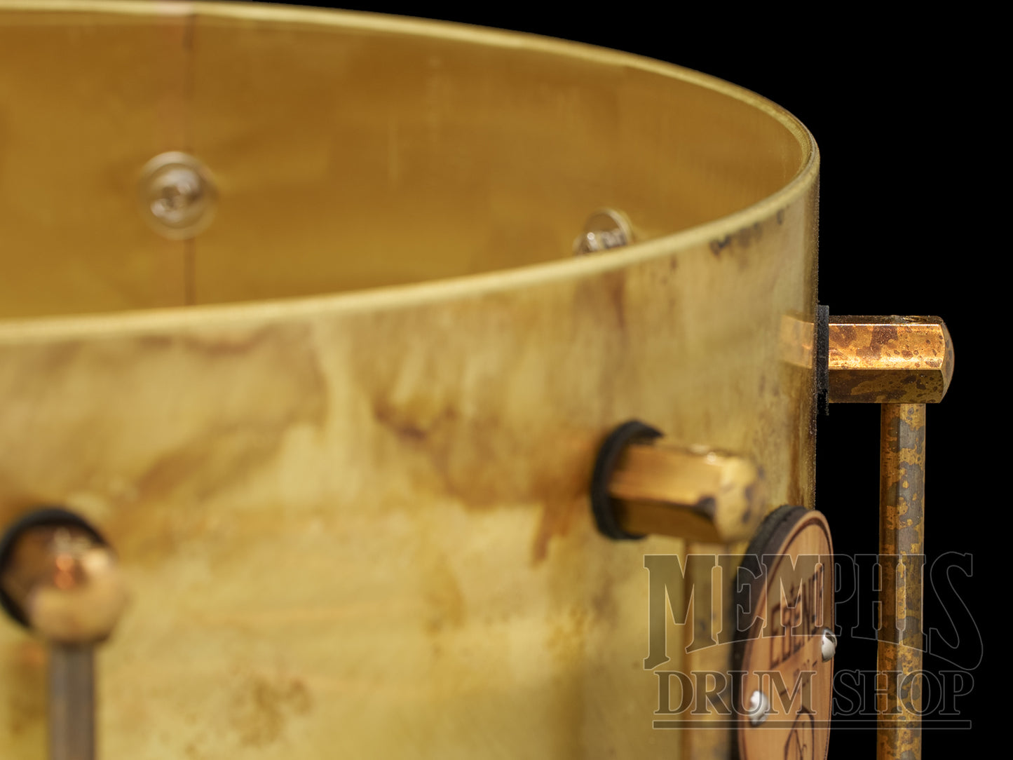 Noble & Cooley 14x6.5 Special Edition Ebenor Primitive Brass Snare Drum