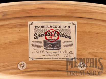 Noble & Cooley 14x6 Special Edition Solid Shell Classic Hickory Snare Drum