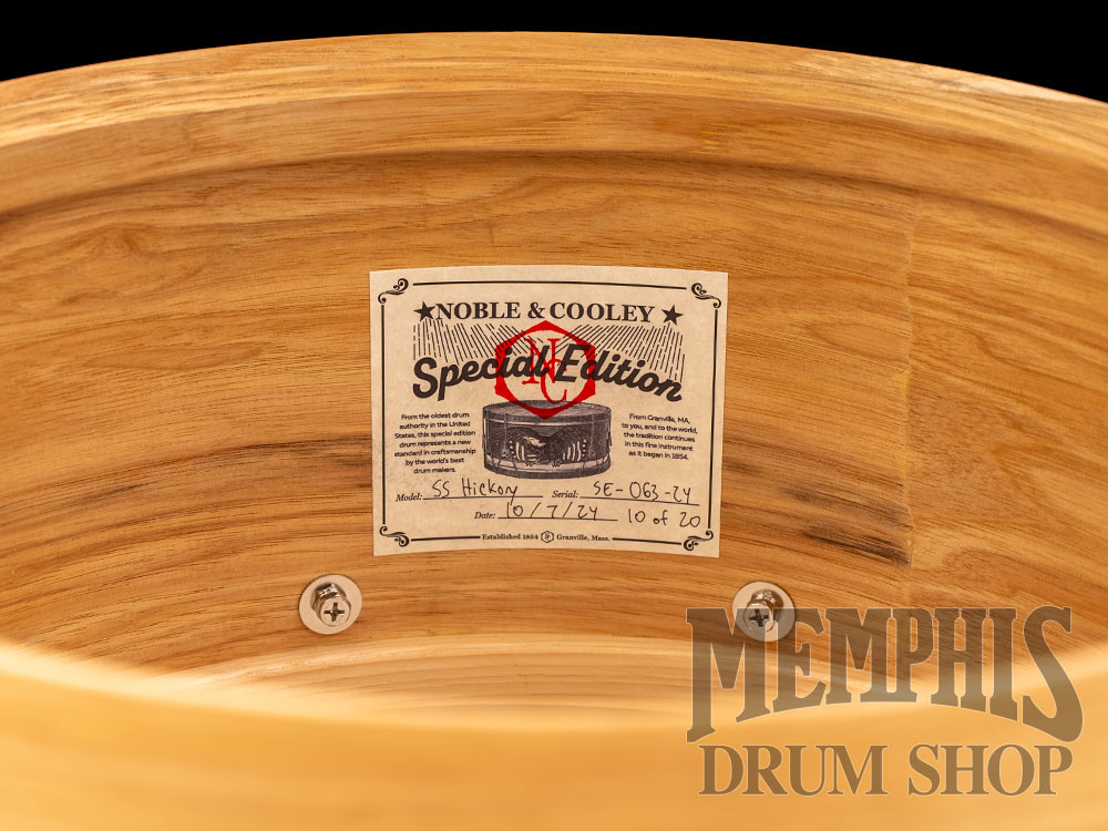 Noble & Cooley 14x7 Special Edition Solid Shell Classic Hickory Snare Drum