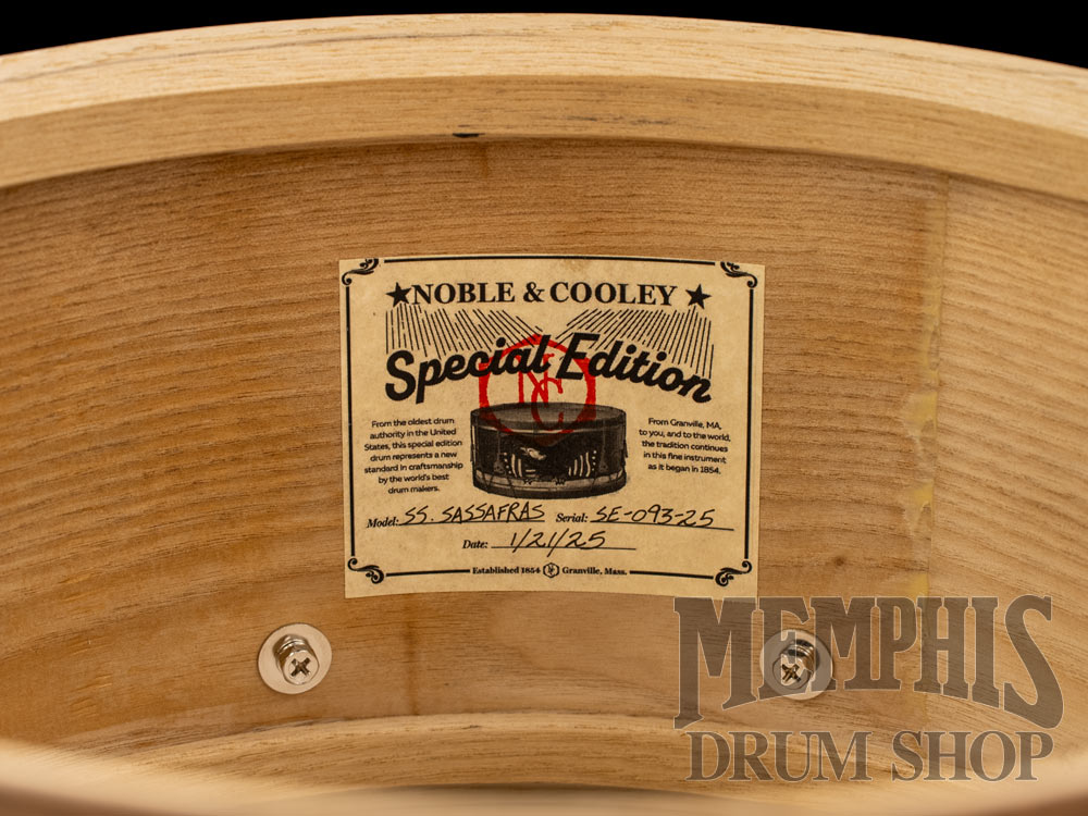 Noble & Cooley 14x7 Special Edition Solid Shell Classic Sassafras Snare Drum