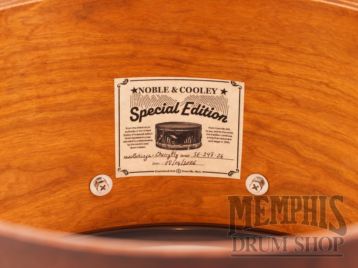 Noble & Cooley 14x7 Special Edition Bubinga/Cherry Snare Drum - Honey Maple Walnut Burst Gloss