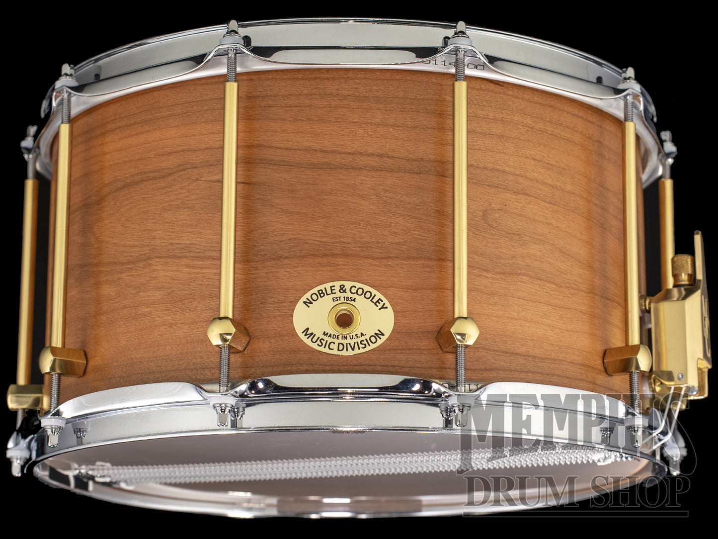 Noble & Cooley 14x8 Solid Shell Classic Cherry Snare Drum - Natural Satin Oil