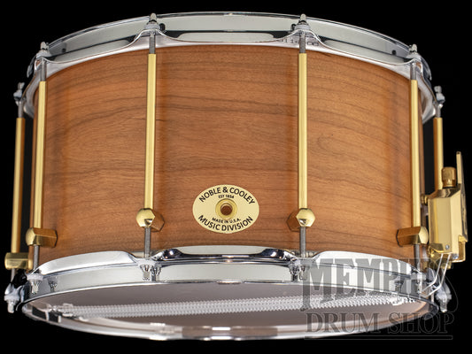 Noble & Cooley 14x8 Solid Shell Classic Cherry Snare Drum - Natural Satin Oil