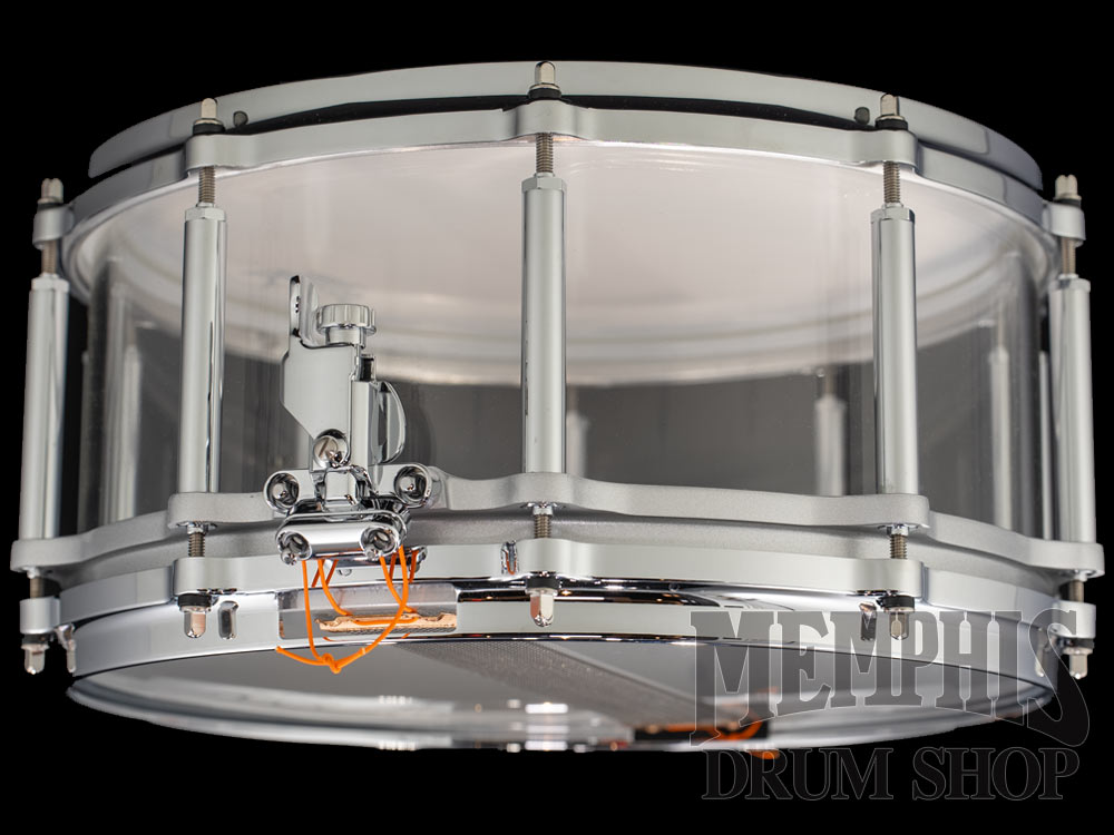 Pearl 14x6.5 Crystal Beat Free Floating Acrylic Snare Drum - Ultra Clear