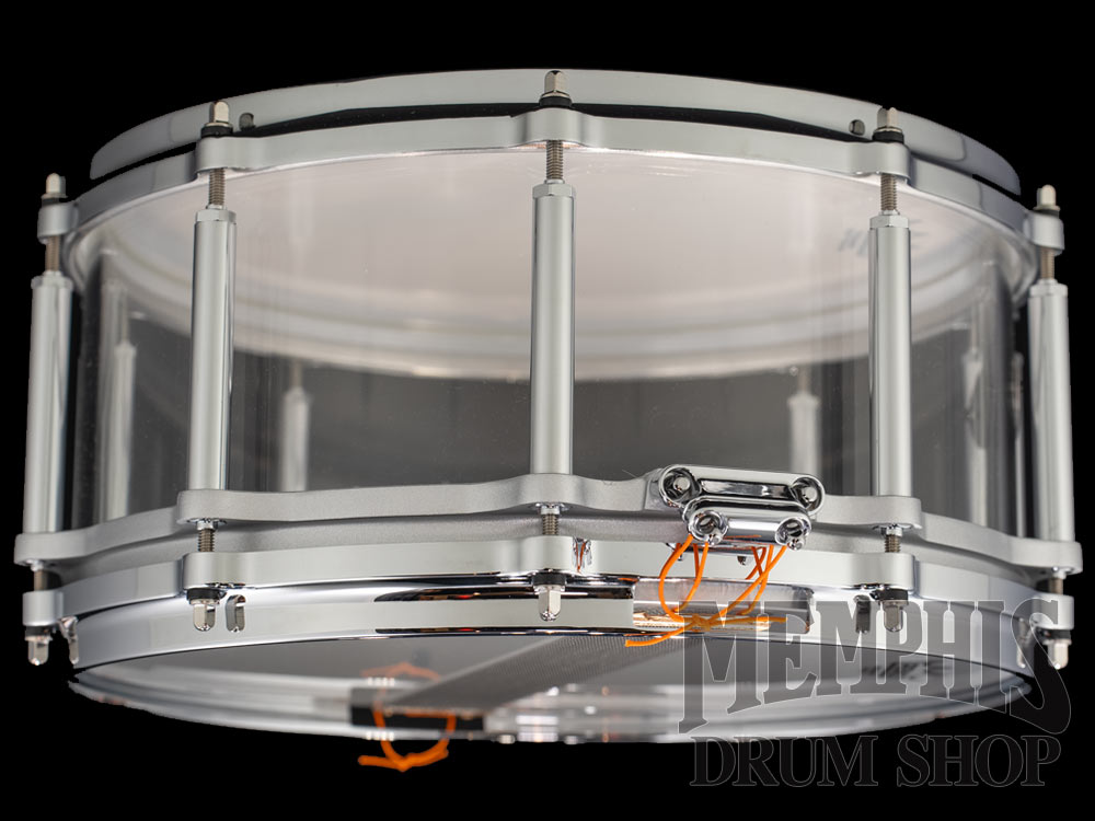 Pearl 14x6.5 Crystal Beat Free Floating Acrylic Snare Drum - Ultra Clear