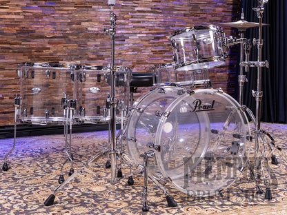 Pearl Crystal Beat Acrylic 4-Piece Drum Set 22/12/14/16 - Ultra Clear