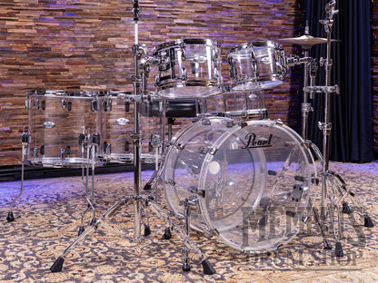 Pearl Crystal Beat Acrylic 5-Piece Drum Set 22/10/12/14/16 - Ultra Clear