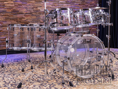Pearl Crystal Beat Acrylic 6-Piece Drum Set 22/10/12/13/16/18 - Ultra Clear