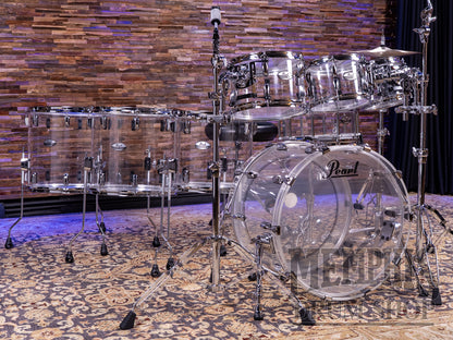 Pearl Crystal Beat Acrylic 7-Piece Drum Set 22/8/10/12/14/16/18 - Ultra Clear
