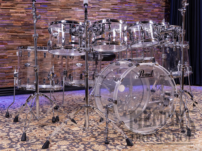 Pearl Crystal Beat Acrylic 8-Piece Drum Set 22/8/10/12/13/14/16/18 - Ultra Clear