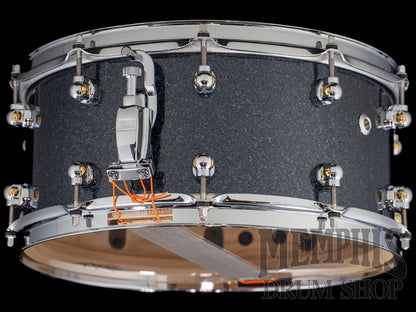 Pearl 14x6.5 Music City Custom Solid Ash Snare Drum - Black Onyx Sparkle