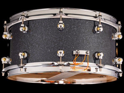 Pearl 14x6.5 Music City Custom Solid Maple Snare Drum - Charcoal Black Sparkle