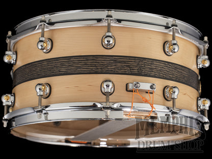 Pearl 14x6.5 Music City Custom One Of A Kind Solid Maple Snare Drum with Bourbon Barrel Inlay
