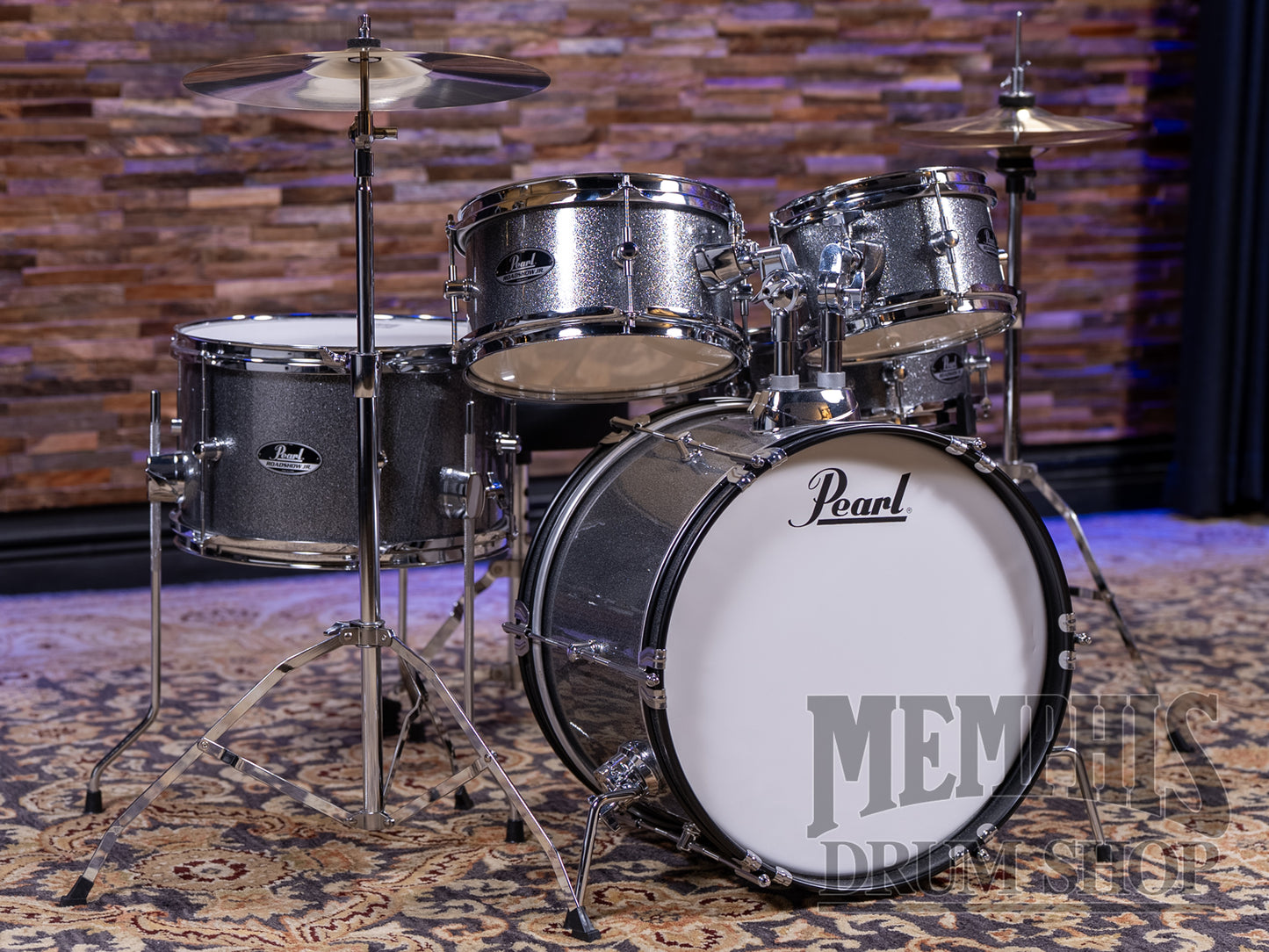 Pearl Roadshow Jr. Drum Set - Grindstone Sparkle 16/8/10/13/12