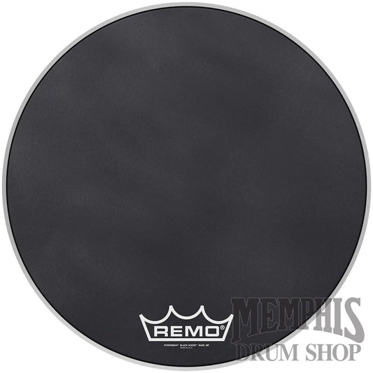Remo Powermax Black Suede 20" Marching Bass Drumhead - Crimplock
