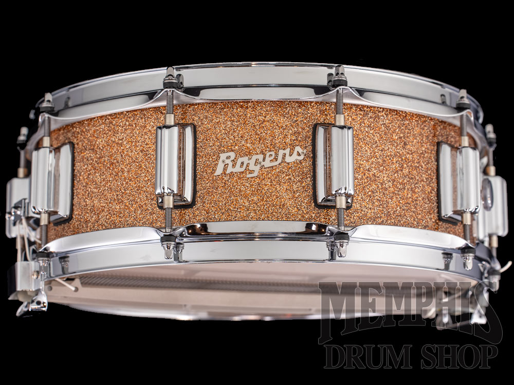 Rogers 14x5 Dyna-Sonic Snare Drum with Beavertail Lugs - Champagne Sparkle