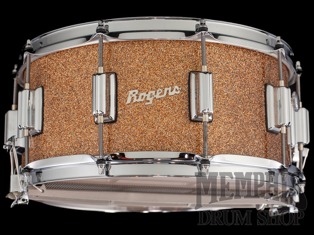 Rogers 14x6.5 Dyna-Sonic Snare Drum with Beavertail Lugs - Champagne Sparkle