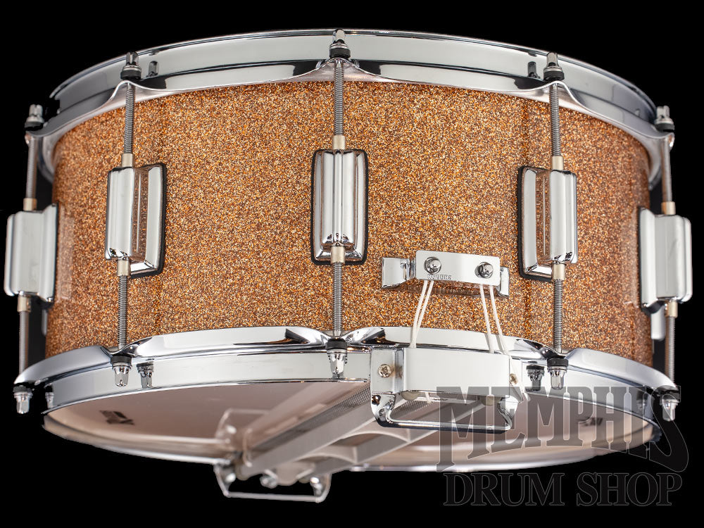 Rogers 14x6.5 Dyna-Sonic Snare Drum with Beavertail Lugs - Champagne Sparkle