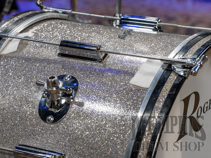 Vintage Rogers 60s Tower Drum Set 20/12/14/14 - Silver Sparkle Pearl