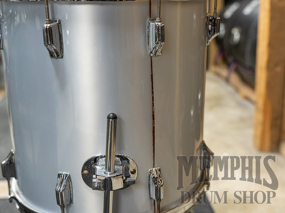 Vintage Rogers 70s Big R Drum Set 24/12/13/16/14 - Metallic Silver with Hardware