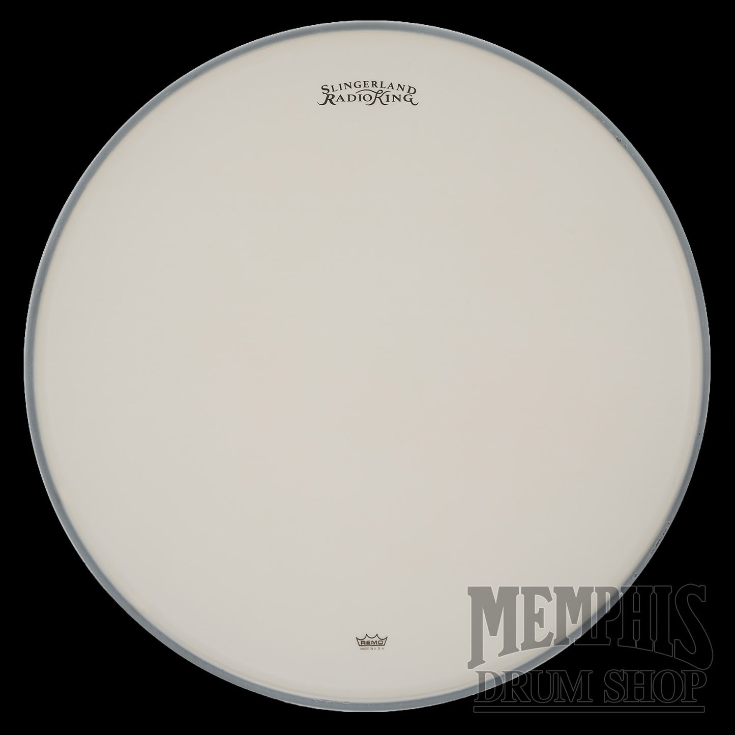 Slingerland Logo Remo Ambassador Coated Drumhead 14" - Radio King Script Logo