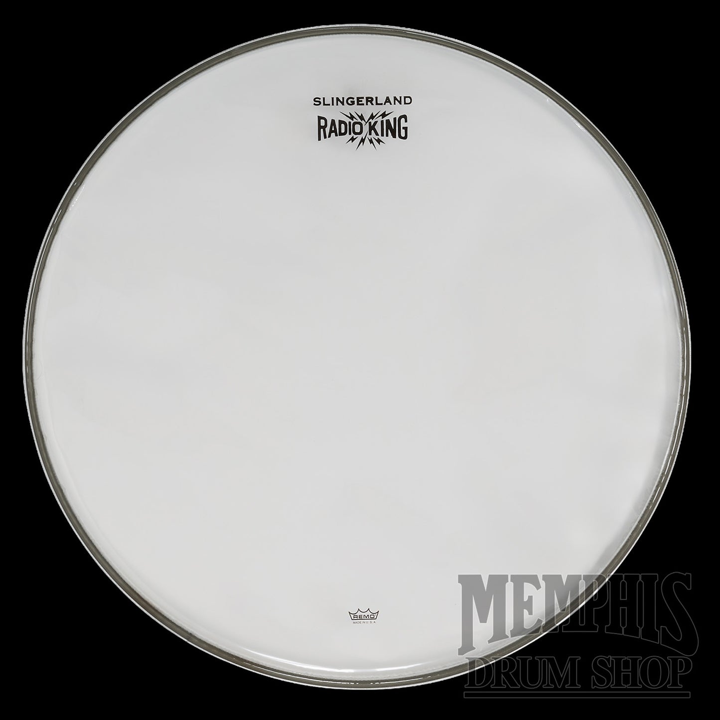 Slingerland Logo Remo Ambassador Hazy Snare Side Drumhead 14" - Lightning Logo