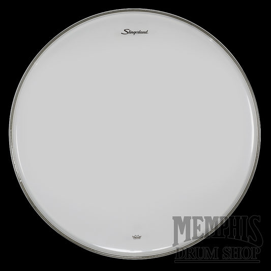 Slingerland Logo Remo Ambassador Hazy Snare Side Drumhead 14"