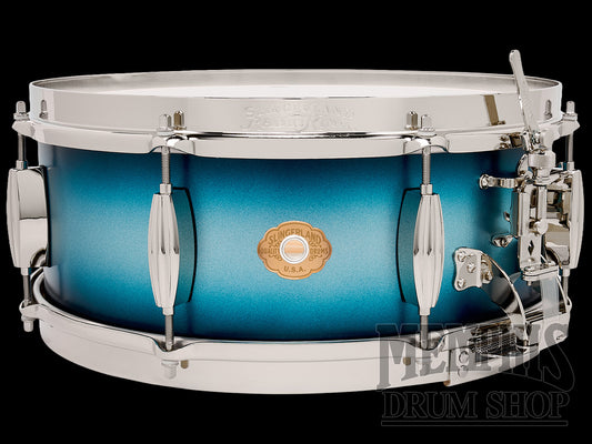 Slingerland 14x5.5 Radio King Solid Maple Snare Drum - Blue and Silver