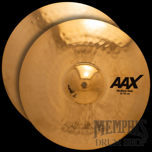 Sabian 14" AAX Medium Hi-Hats - Brilliant