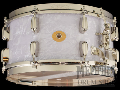 Slingerland 14x7 Radio King Solid Maple Snare Drum - White Marine Pearl
