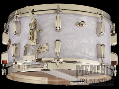 Slingerland 14x7 Radio King Solid Maple Snare Drum - White Marine Pearl